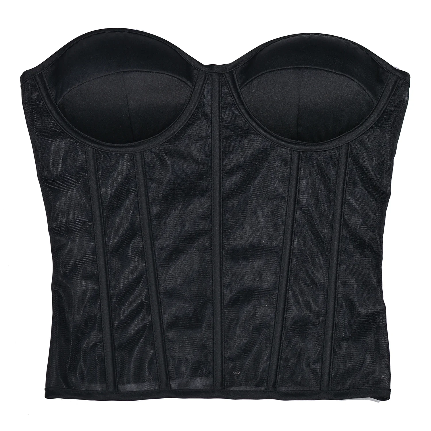 2層腹部コルセット,透明メッシュ,通気性,ブラ付き,レースア - Sheer Mesh Bra のレビューと価格